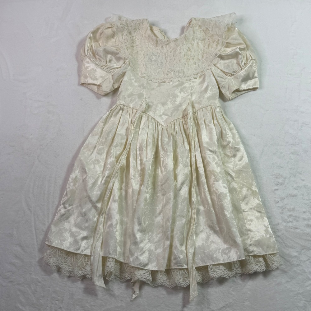Gunne Sax Floral Damask Lace Portrait Collar Formal Dress Size 5‎